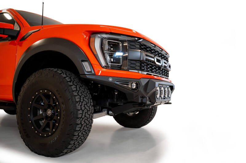 Ford Raptor Bumper - Front - Addictive Desert Designs - Bomber - Hammer Black with Satin Black Panels - `21-`27